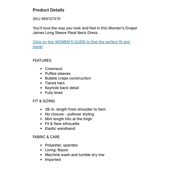 Draper James Black Mini Dress with White Dots - Picture 7 of 9